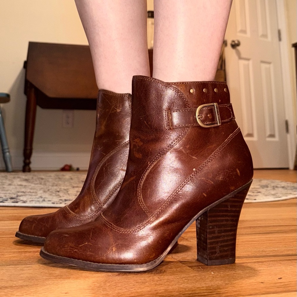 Harley-Davidson Brown Heeled Leather Boots